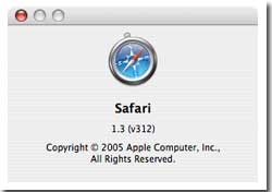 Safari 1.3 (v312)