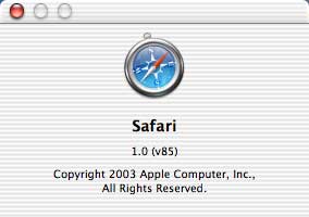 Safari 1.0 (v85)